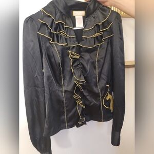 Elegant Black Jacket with Gold Accents "RARE"